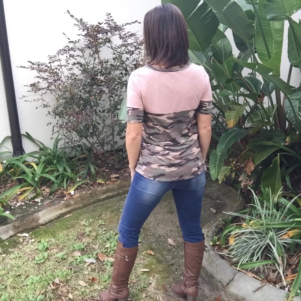 ❤️🔥Camouflage Floaty Super Soft Tunic Pink 0519 - Picture 4 of 4